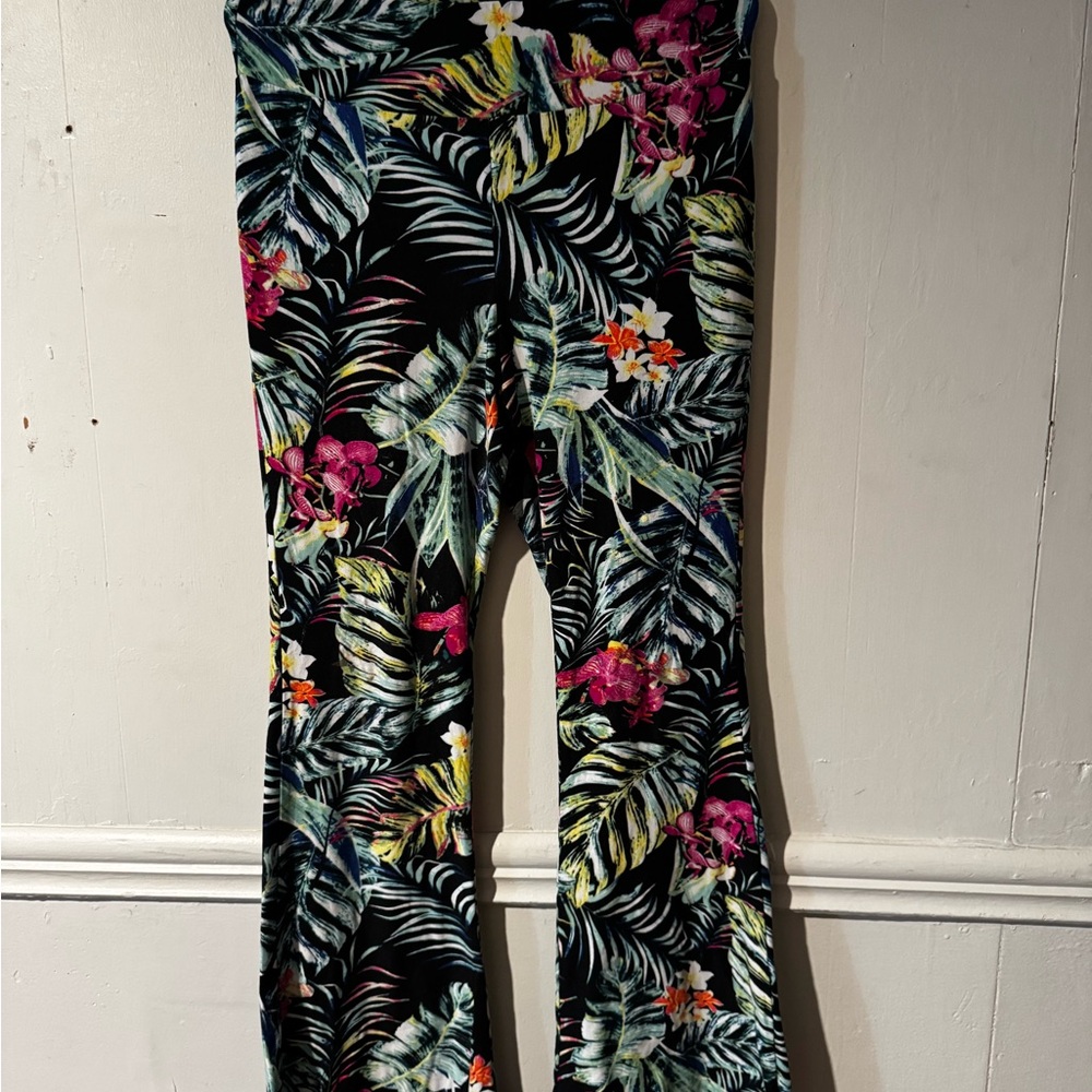 No Boundaries Multicolor Tropical Bell bottoms.